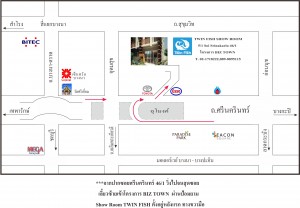 Map of Twin Fish showroom